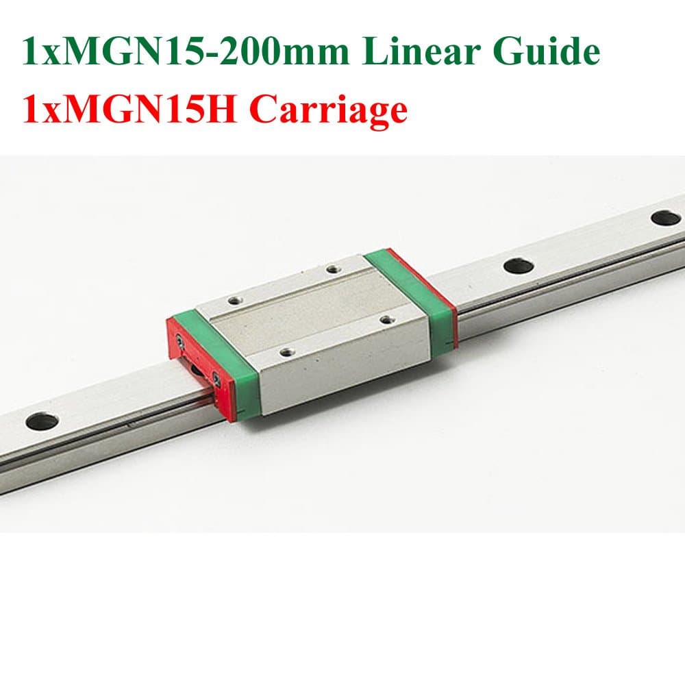 New Mini Linear Guideway MGN15 15mm Linear Rail Length 200mm Slide Steel With MGN15H Blocks CNC