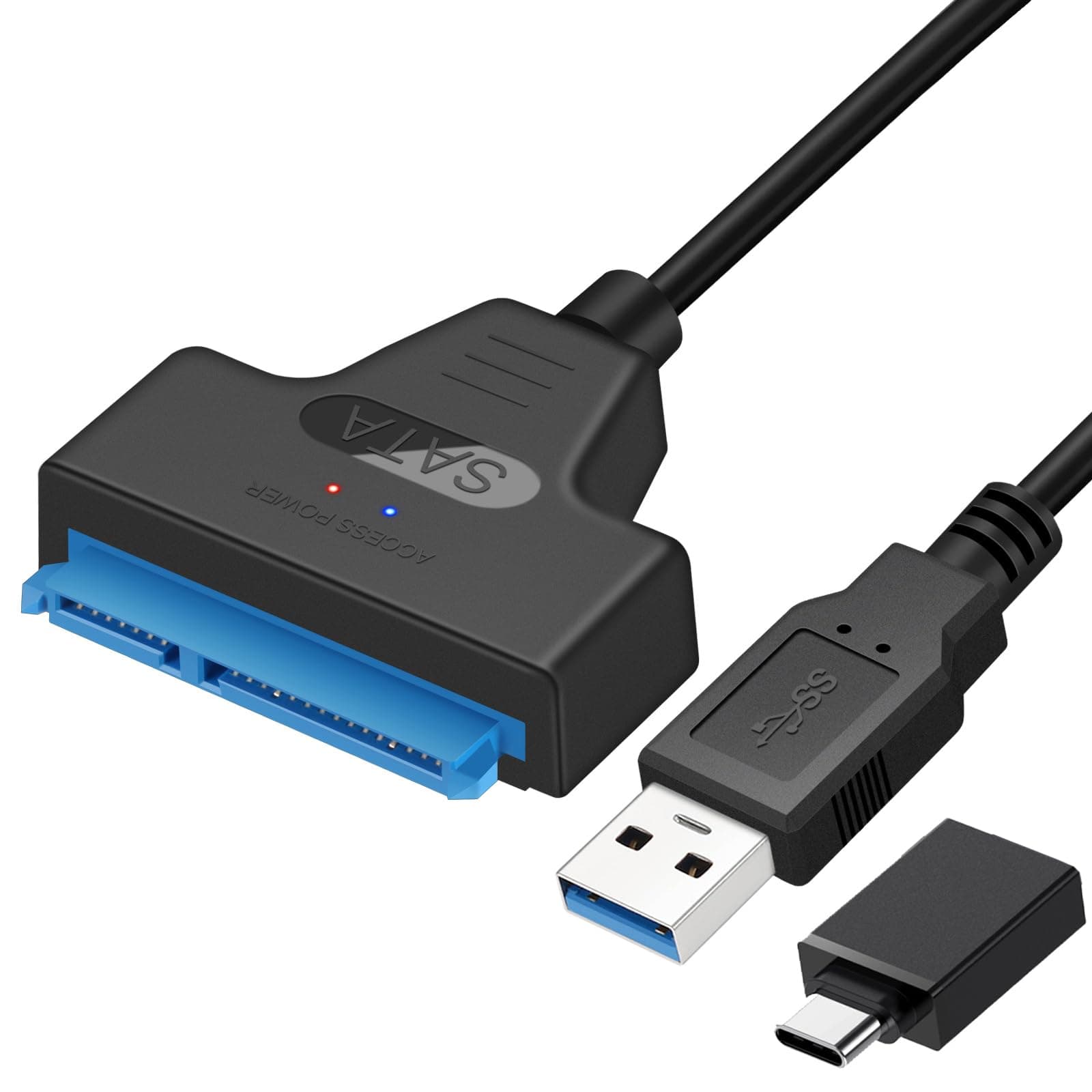 USB 3.0 to SATA III Adapter Cable with UASP SATA to USB Converter for 2.5" Hard Drives Disk HDD and Solid State Drives SSD
