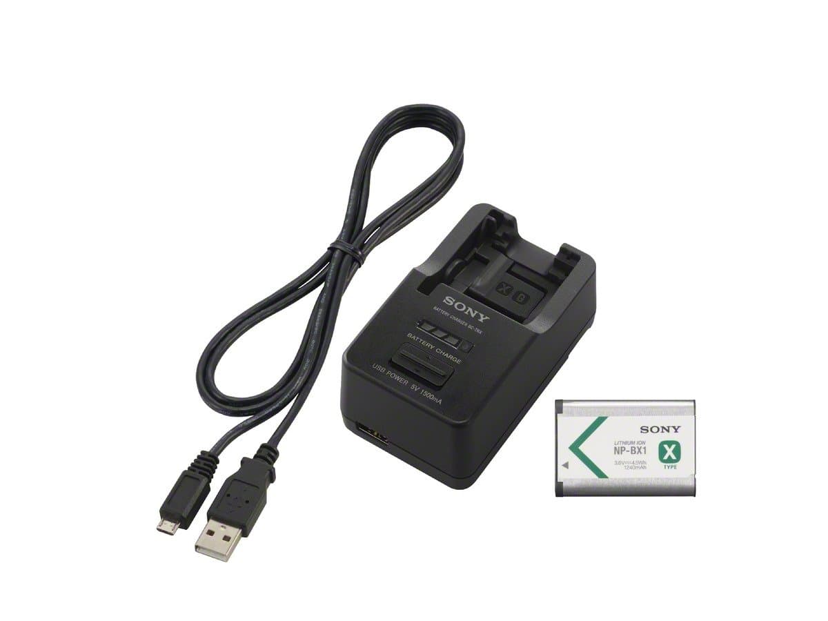 Sony ACCTRBX Battery Charger, Battery and USB Cable (Black)