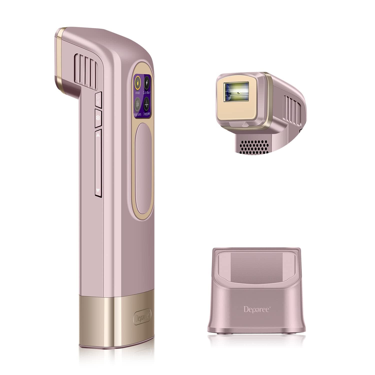 IPL Hair Removal System,Ice Cooling Function,Permanent & Painless Laser Hair Removal for Women & Men,Epilator for Face,Body,Bikini Line, Armpits, Arms, Legs (Pink)