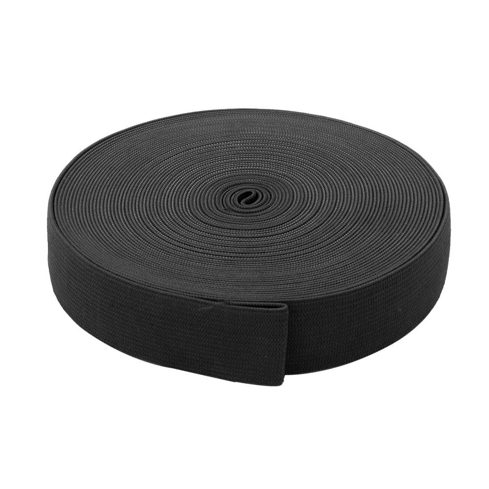 LIBAI-V Elastic Bands Elastic Spool for Sewing Art Craft 10 Yards/1 Inch (Black)