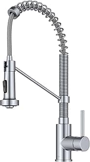 KPF-1610CH Bolden 18-Inch Commercial Kitchen Faucet with Dual Function Pull-Down Sprayhead in All-Brite Finish, Chrome, 18 Inch