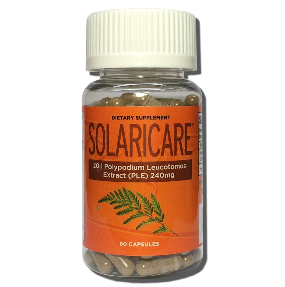 60 Cap Bottle 240mg 20:1 whole herb extract of polypodium leucotomos