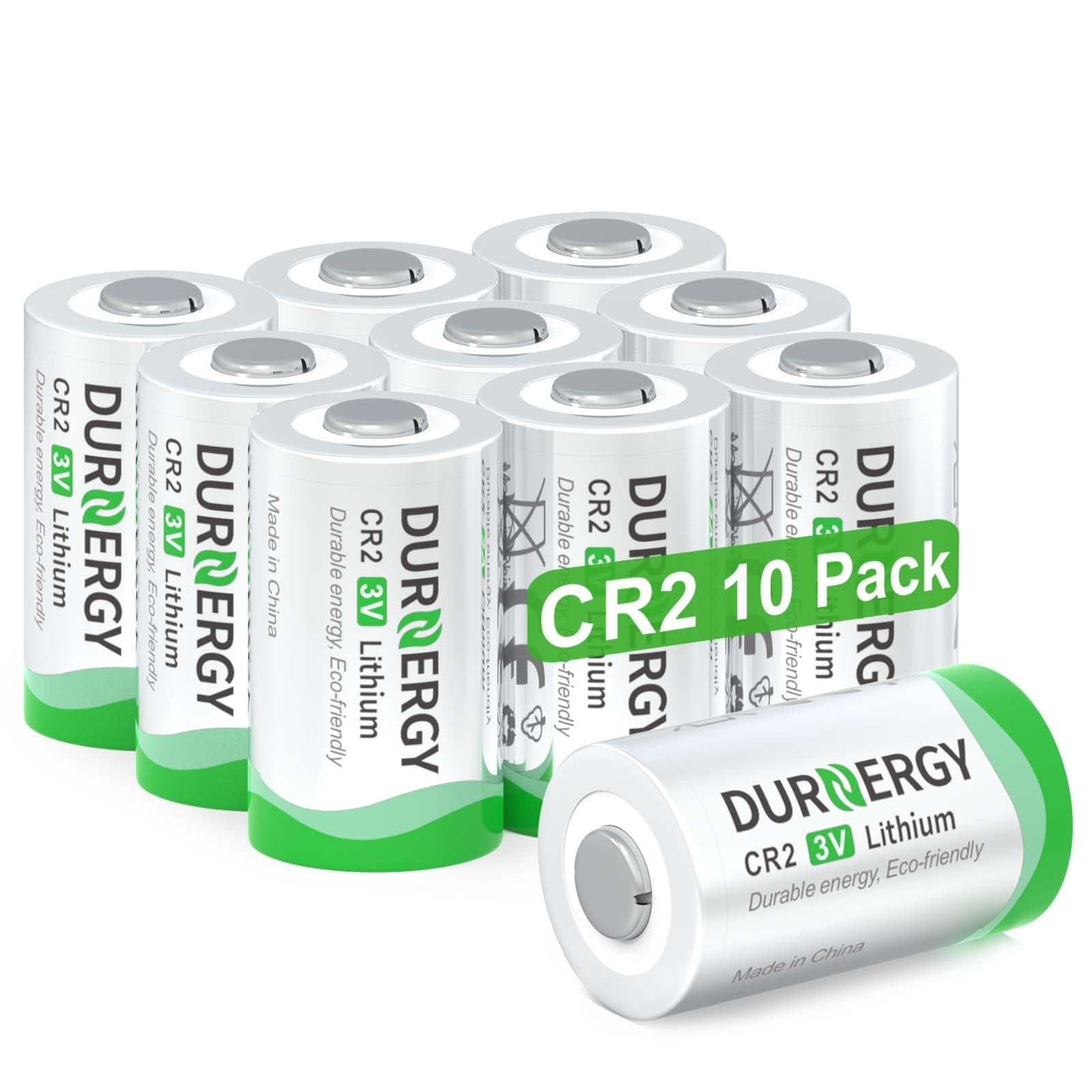 DURNERGY CR2 Lithium Batteries 10 Pack 3 Volt Long Lasting CR2 Battery for Rangefinders Compatible with CR15H270