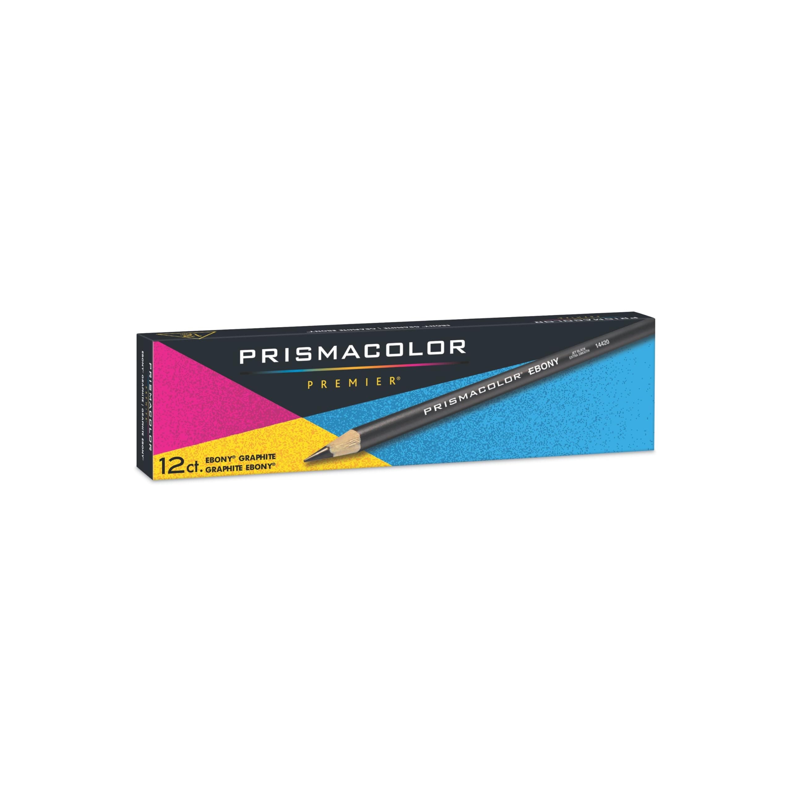 Prismacolor Ebony Graphite Drawing Pencils, Black,12-Count
