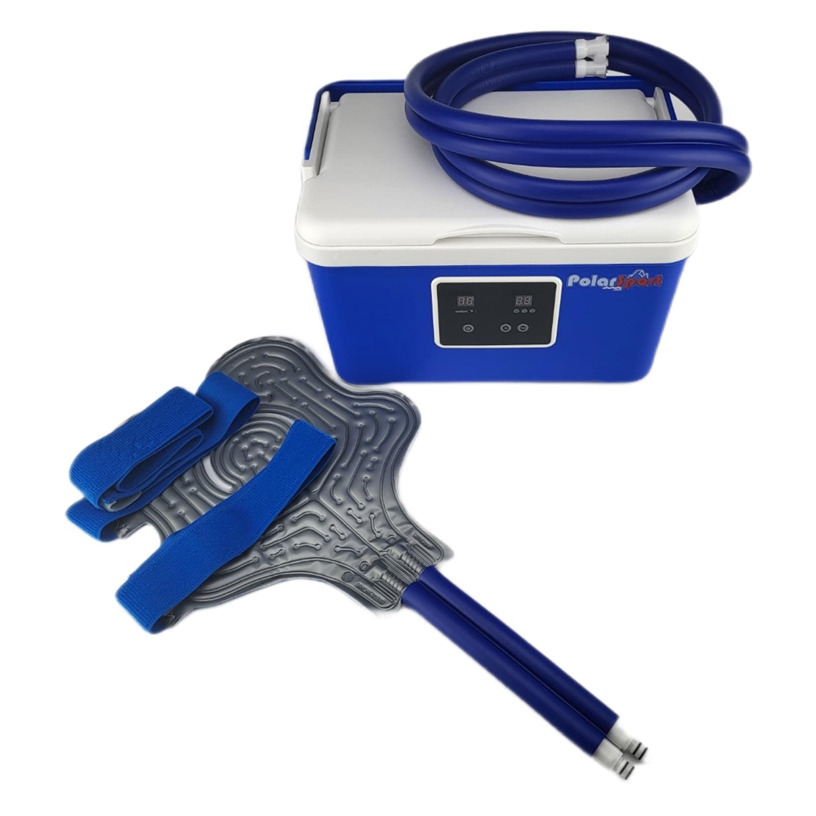 Cold Therapy Machine by Polar Sport - Ice Water Circulation System with Large Adjustable Cold Pad for Pain in The Knee, Shoulder, Ankle, Neck and Recovery After Surgery with Pump (Large)