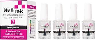 Nail Tek Protection Plus 3, Nail Strengthener for Hard and Brittle Nails, 0.5 oz, Value 4-Pack