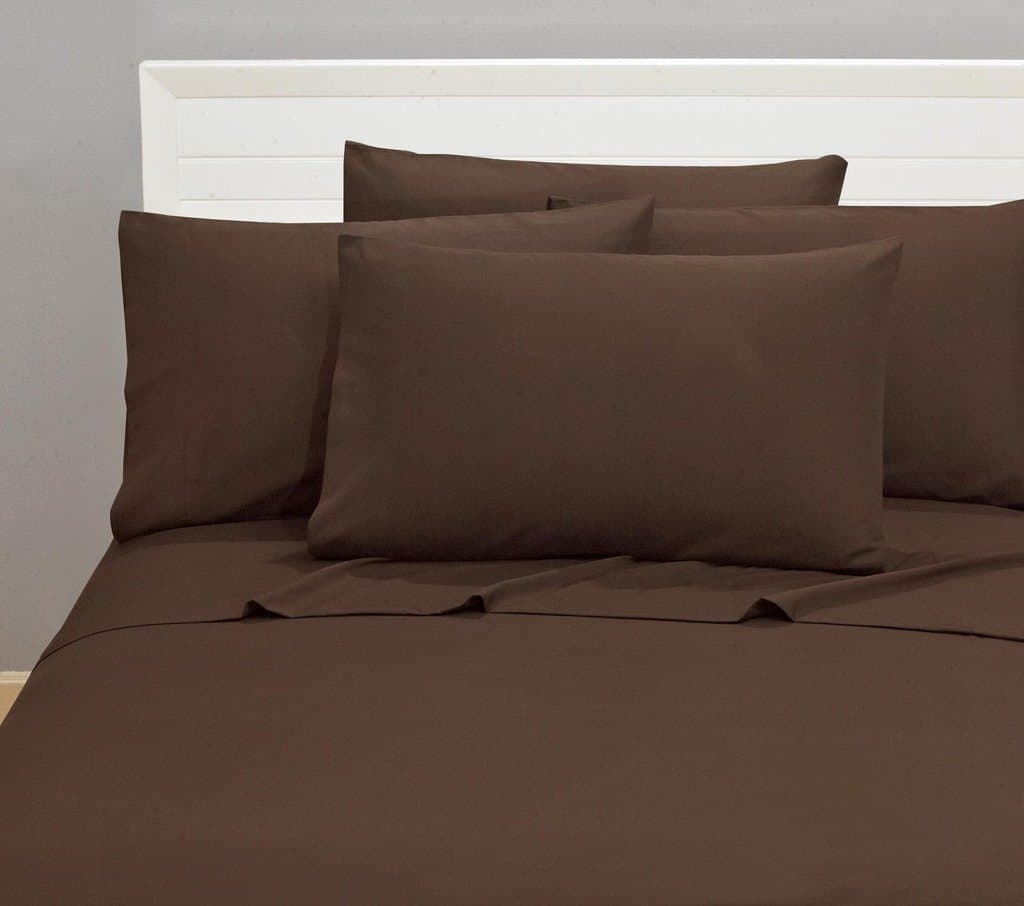 Bellerose Microfiber Sheets Quality Bedding 1800 Series 6 Piece Classic Soft Bed Linens Deep Pocket Fitted Sheet, Bonus 4 Pillow Cases, Add A Elegant Touch To Your Bedroom - King, Chocolate