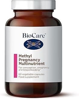 BioCare Methyl Pregnancy Multinutrient | Conception, Pregnancy & Breastfeeding Supplement | Optimum Levels of Iron, Zinc, Lutein, Choline & Methylfolate | 60 Capsules