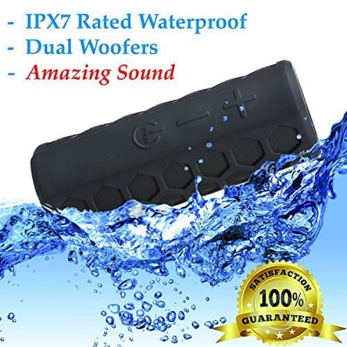 Inventory Blowout - iZOOM Splashproof Shockproof Rugged Bluetooth Speaker. Portable with Big HD Quality Sound with Dual Woofers. Outdoor Bluetooth Speaker, Waterproof Bluetooth Speaker