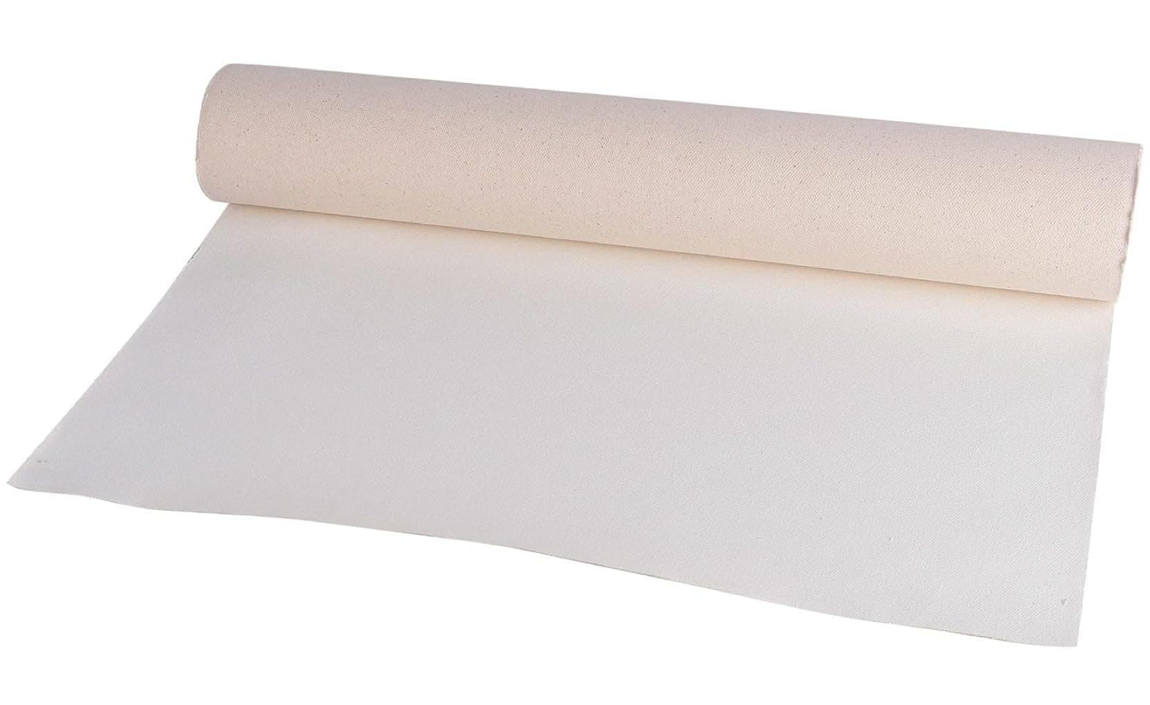 Worison Roy Fine Art 7 Oz. Medium Grain Primed Cotton Canvas Roll for Oil and Acrylic Painting, White 10 Inch x 5 Meter