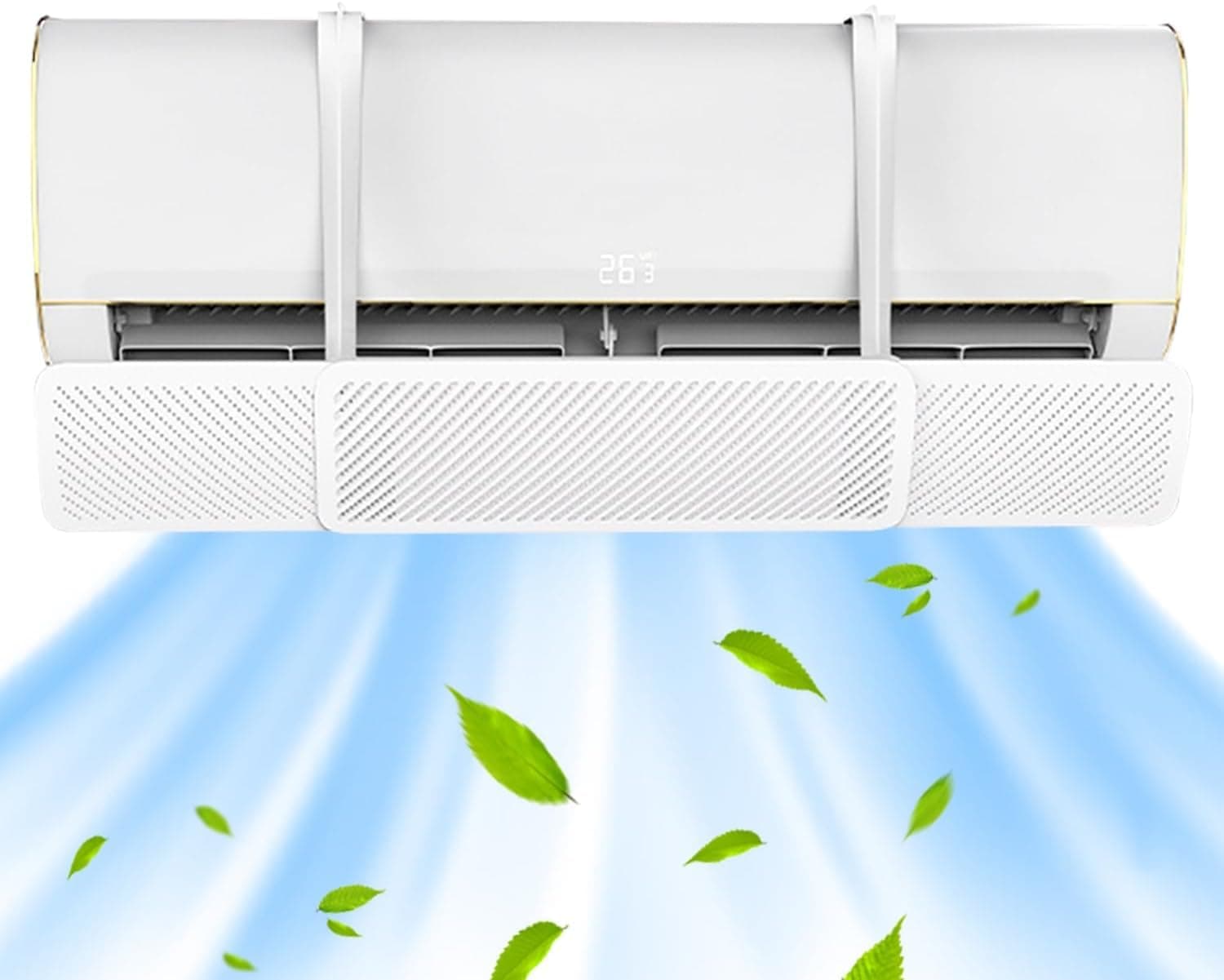 Yakiter AC Air Flow Deflector,Adjustable AC air Deflector Suitable for Split air conditioners,Anti-Blast/Anti-Direct Blowing Baffle Windshield for Home,Mini-Split