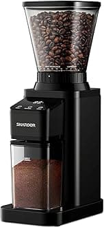 Professional Conical Burr Coffee Grinder, Coffee Bean Grinder with 48 Grind Settings for Espresso, Drip & French Press, Upgraded Anti-Static Technology, Precision Timer, Black