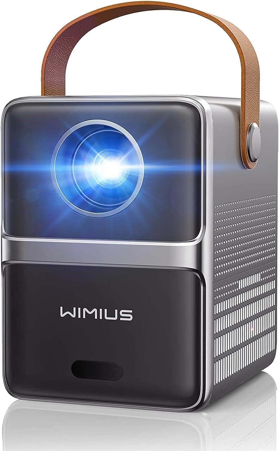 【Short Throw & Auto Vertical Keystone 1s Focus】Mini Projector, WiMiUS 20000 Lumen WiFi Bluetooth Portable Projector 4K FHD 1080P Supported, 70% Zoom 300" Smart Video Projector for Home, Outdoor, Gifts