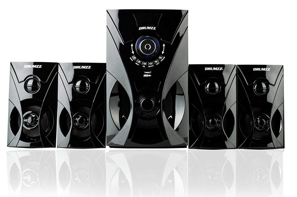 DRUMZZ 4.1 Bluetooth Home Theater System Multimedia Speaker with FM, USB, Sound and Bass Control