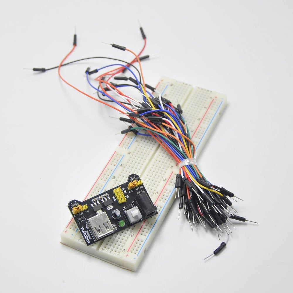 TopYoo 3.3V/5V MB102 Breadboard Power Module+MB-102 830 Points Solderless Prototype Bread Board Kit +65 Flexible Jumper Wires