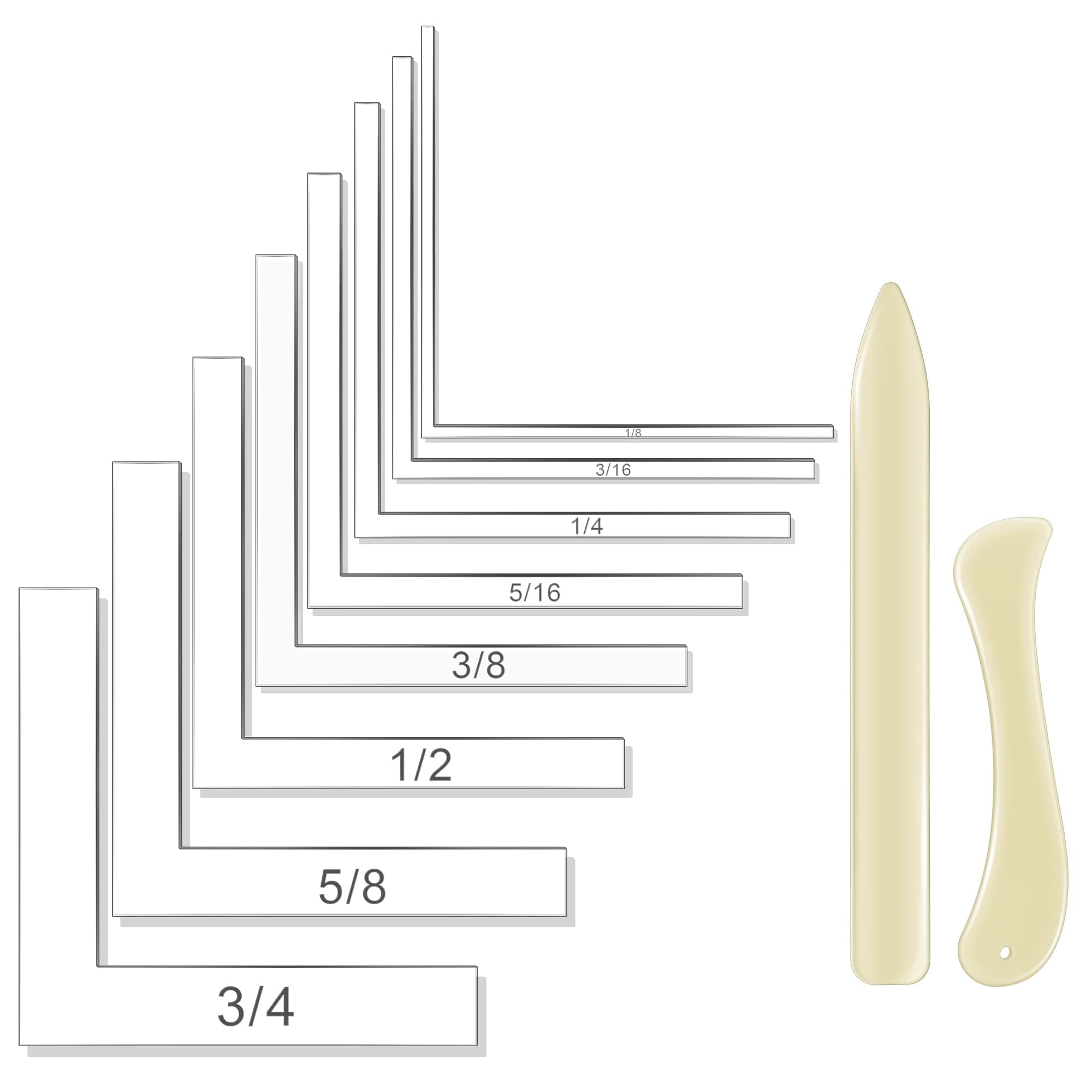 10 Pieces Creative Positioning Pieces Card Corners Helpers with Bone Folder Tool Stamping Corners Paper Craft Supplies Scrapbooking Tools for Paper Craft Card Making and Scrapbooking (Transparent)