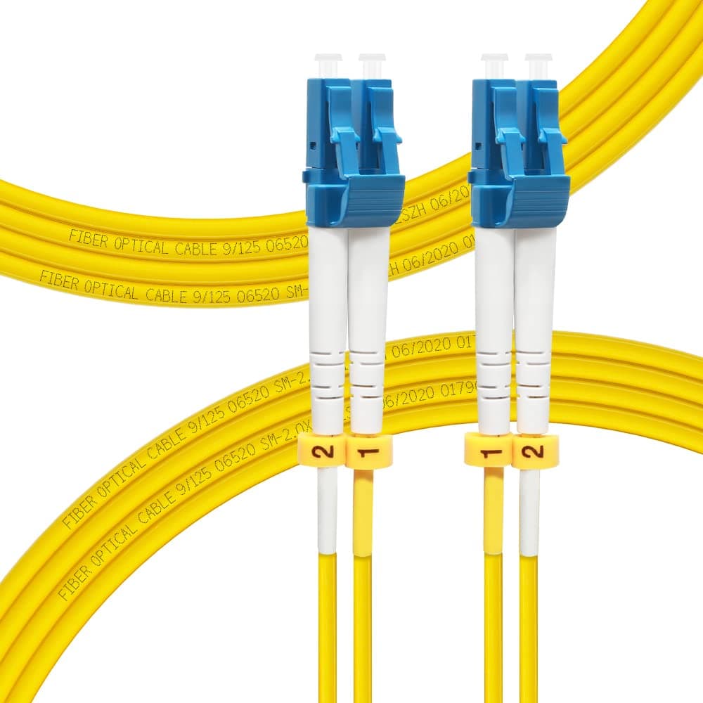 FLYPROFiber- 5M/16ft OS2 LC to LC Fiber Patch Cable | Length Options: 0.2m-200m | 1G/10GB Single Mode Duplex 9/125um SMF Fiber Optic Cable Cord LSZH 5Meter(16ft)