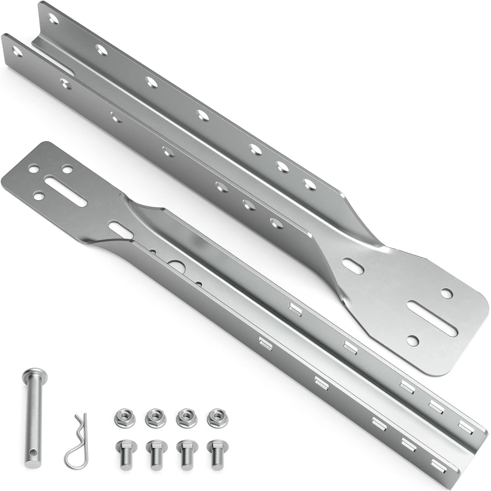 Garage Door Reinforcement Bracket, Adjustable (18"-24"), Silver, Galvanized Steel, Zinc Finish