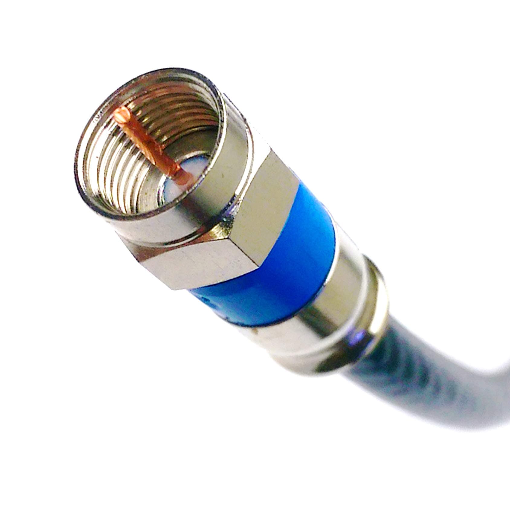 75ft Quad Shield Indoor Outdoor SOLID COPPER RG-6 Coaxial Cable 3Ghz 75 Ohm DIRECTV APPROVED Satellite TV or Broadband Internet BELDEN SNAP N SEAL RG6 Fittings Assembled in USA by PHAT SATELLITE INTL