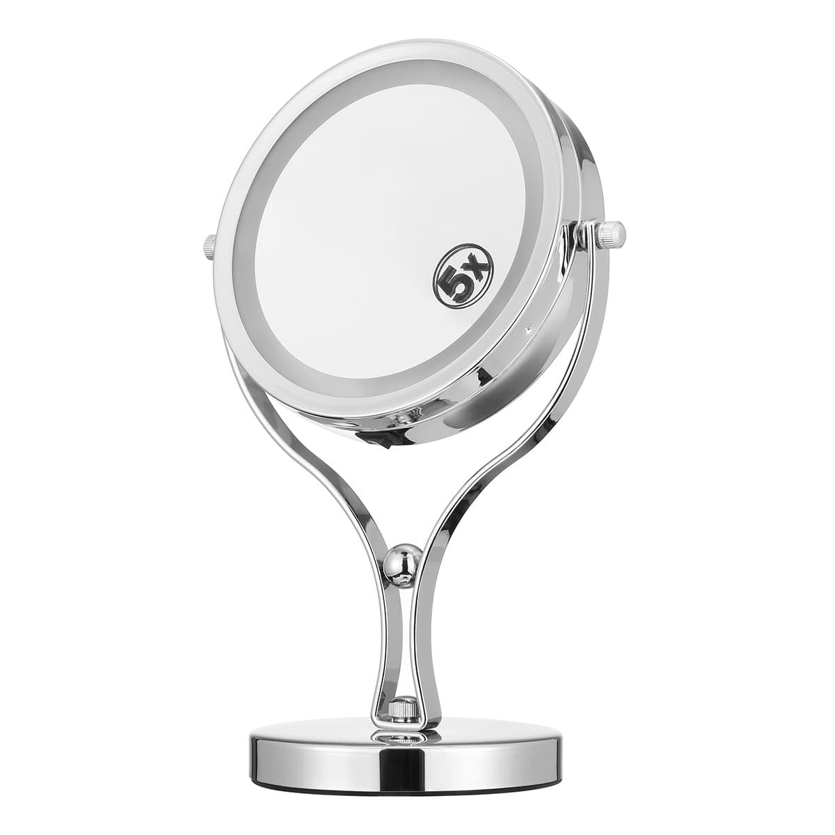 Supersail Magnifying Double Sided Vanity Makeup Mirror, Wall Mount, Round, Chrome (6 inch)