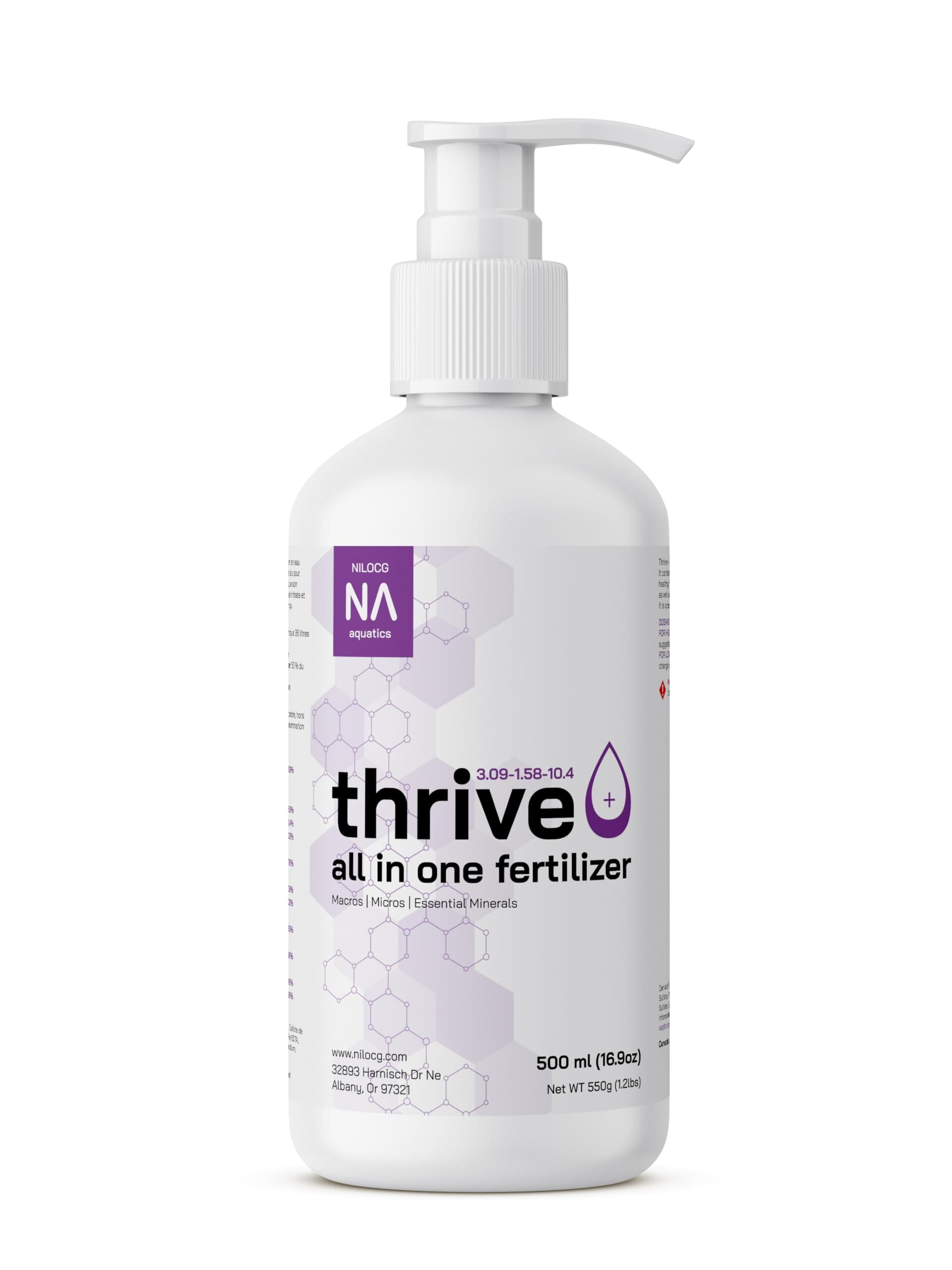 Extremely Easy To Use Liquid Fertilizer | Thrive+ All In One 500Ml Bottle Highly Concentrated Aquarium Plant For Demanding Planted Tanks