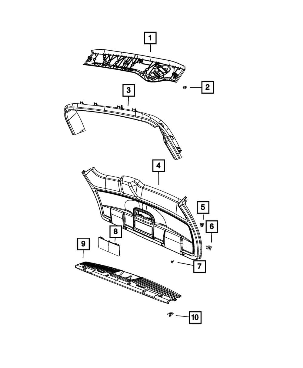Mopar 68070026AA - Clip Trim Panel