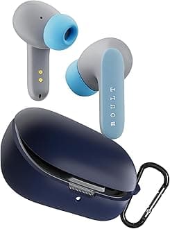 Sounce Earphone Case Cover Compatible for GOBOULT Z20 Pro, Soft Silicone Skin Case Cover Shock-Absorbing Protective Case with Keychain [Front LED Visible] - Blue