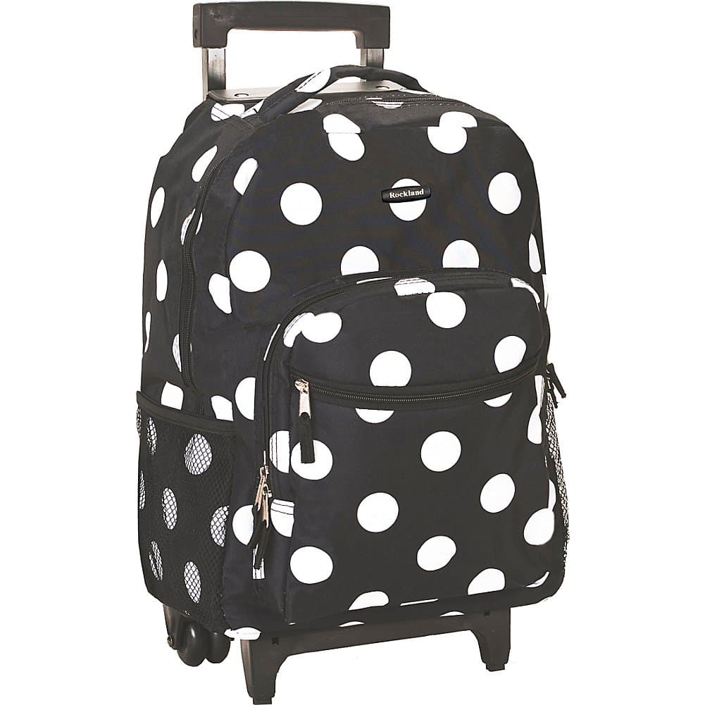 [ロックランド]Rockland Luggage 17 Inch Rolling Backpack, Black Dot, Medium R01-BLACKDOT [並行輸入品]