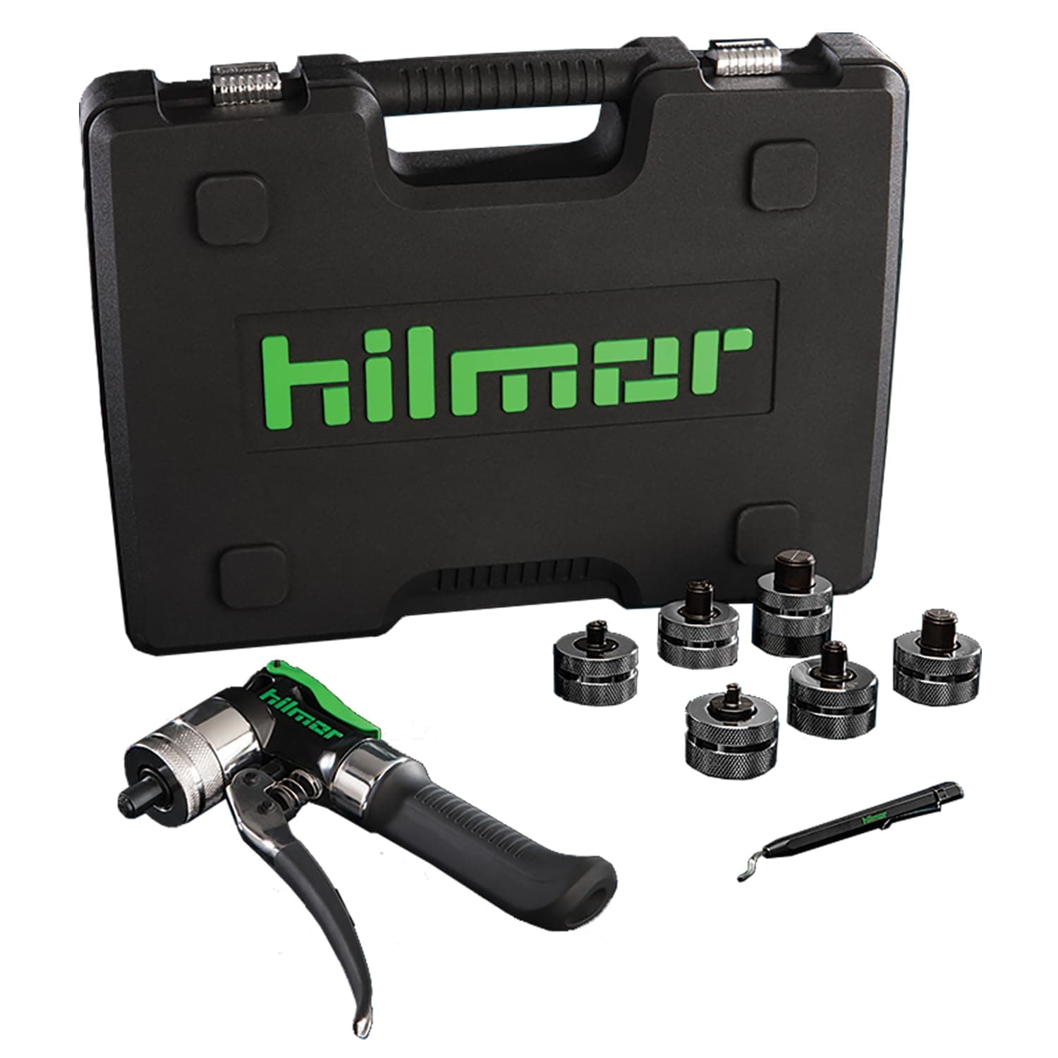 Hilmor Compact Swage Tool Kit with Case, HVAC Tools and Equipment for Maintenance and Repairs, Single Hand Operation, Black
