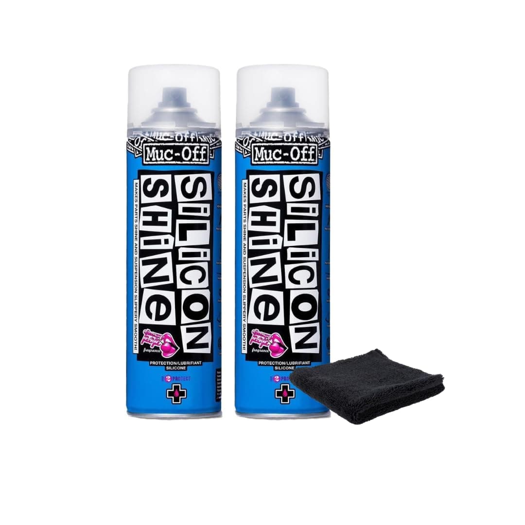 Silicon Shine 500ml, 2-Pack | Quick-Dry & Dirt-Repellent | Enhances Metal, Plastic & Rubber | Suitable for Bicycles, Motorcycles, ATVs & UTVs