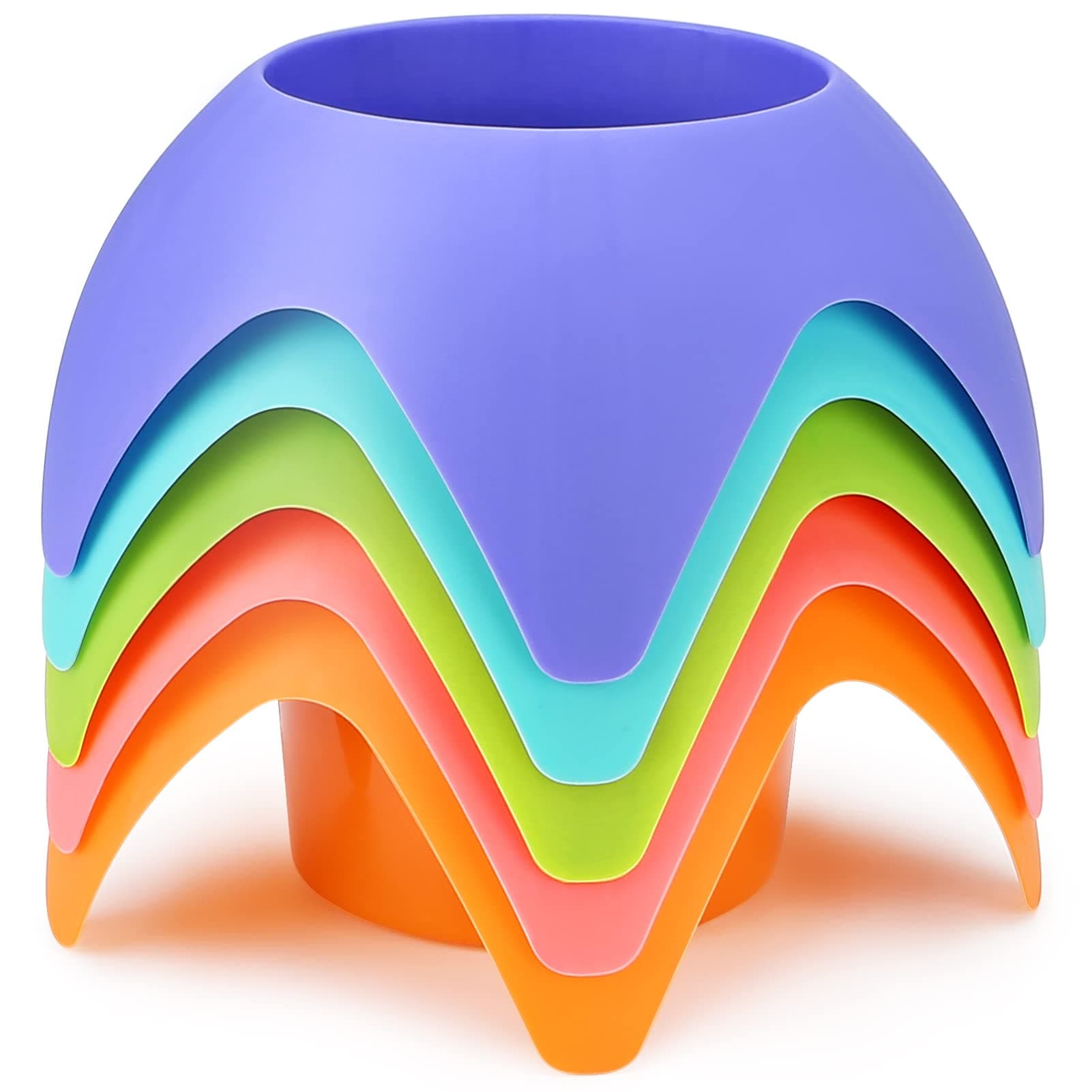 Beach Vacation Essentials Accessories - Beach Sand Coasters Drink Cup Holders, Beach Trip Must Haves for Women Adults Family Friends(Multicolor, 5 Pack)Carbonfree Certified