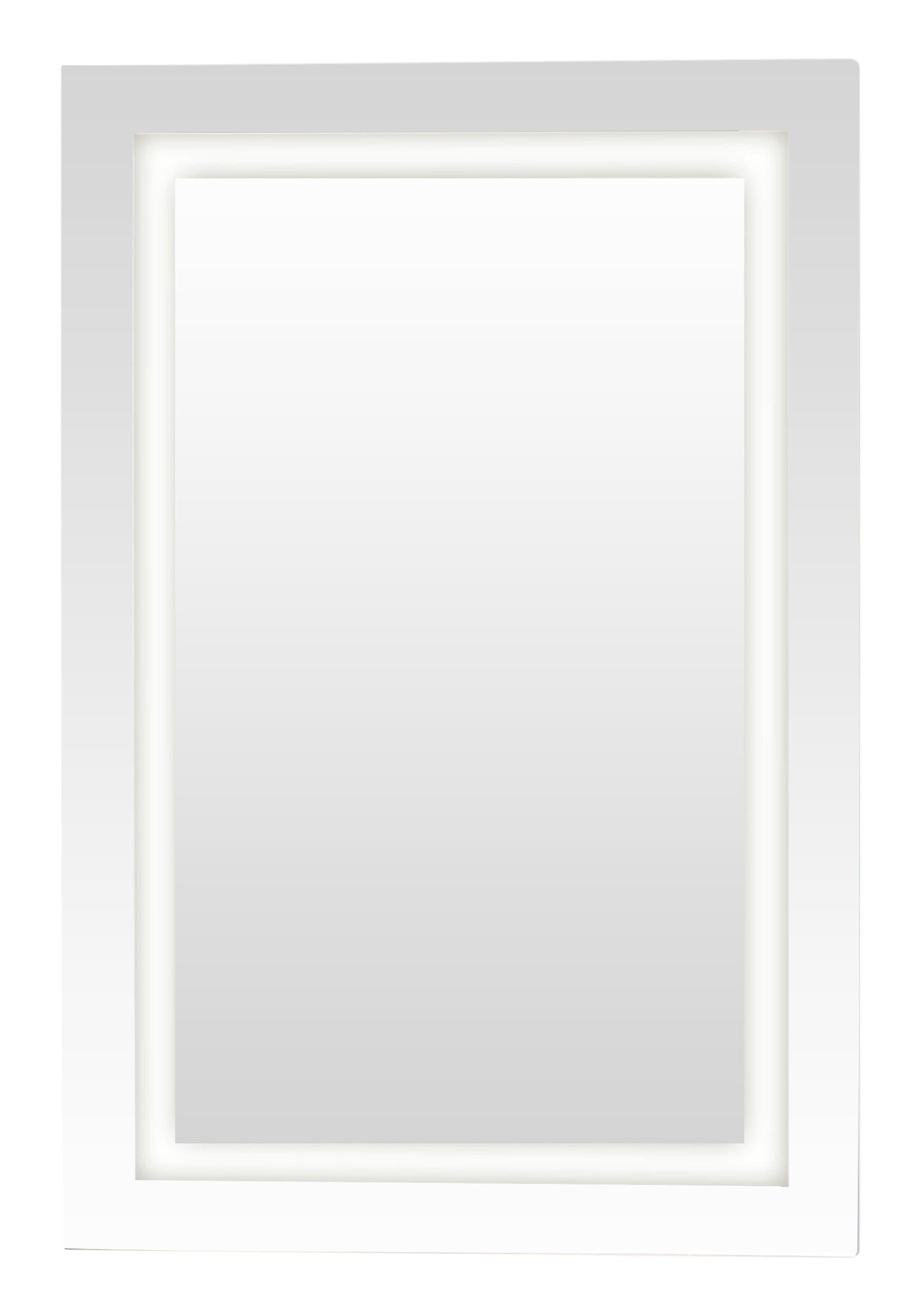 Meek Mirrors Lighted LED Frameless Backlit Mirror, 18" L x 36" W