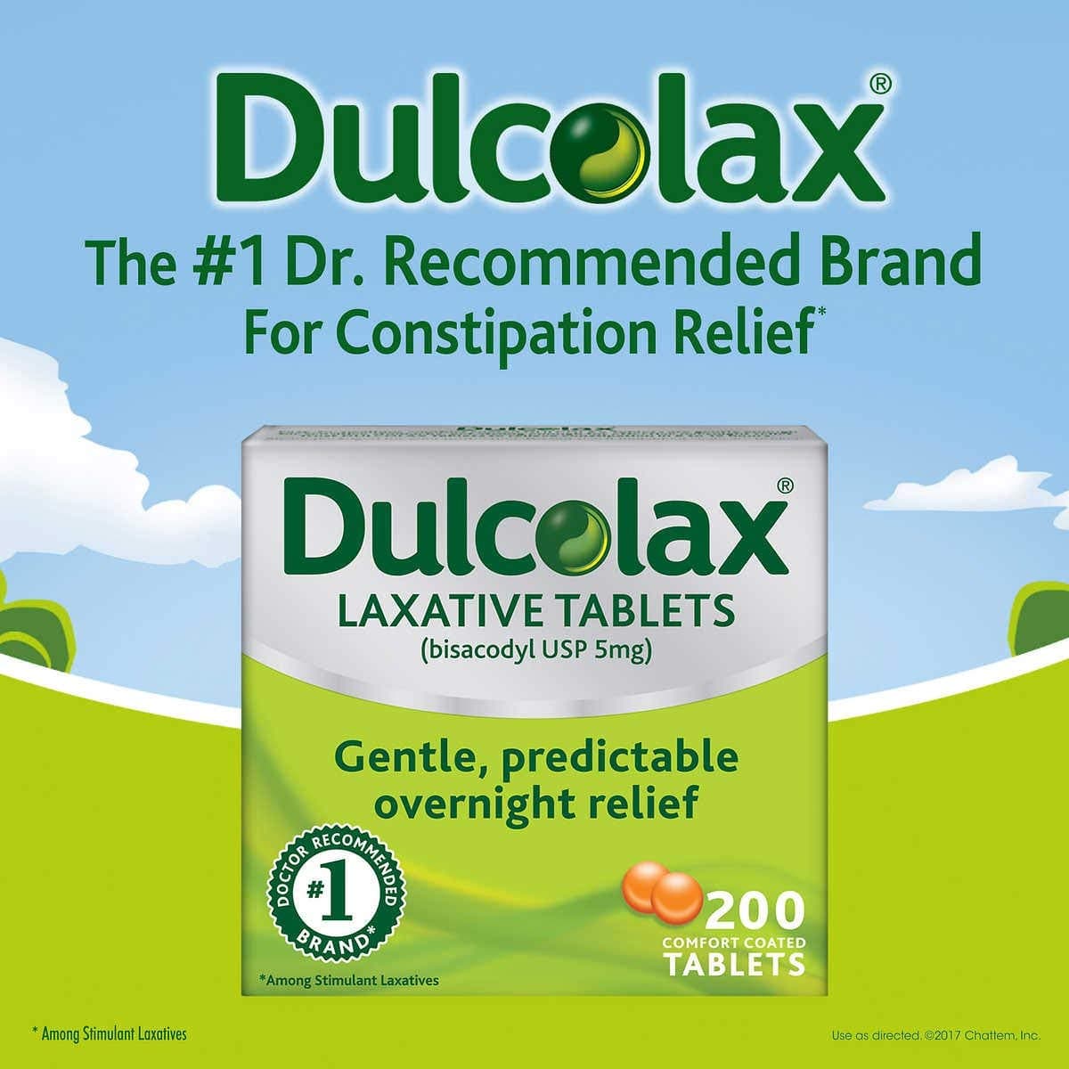Dulcolax Laxative - 5 mg - 200 Comfort Coated Tablets