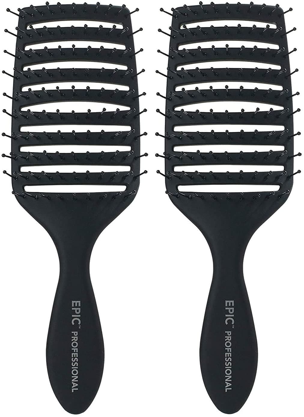 Epic Professional Quick Dry Hair Brush (Black)…2 Pack