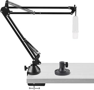 for Creators Microphone Arm Compatible with Rode NT-USB, NT1-A, NT1, Mic Boom Arm Mount with Table Flange Adapter, Suspension Stand, Mic Scissor Arm, Desk Mount Holder