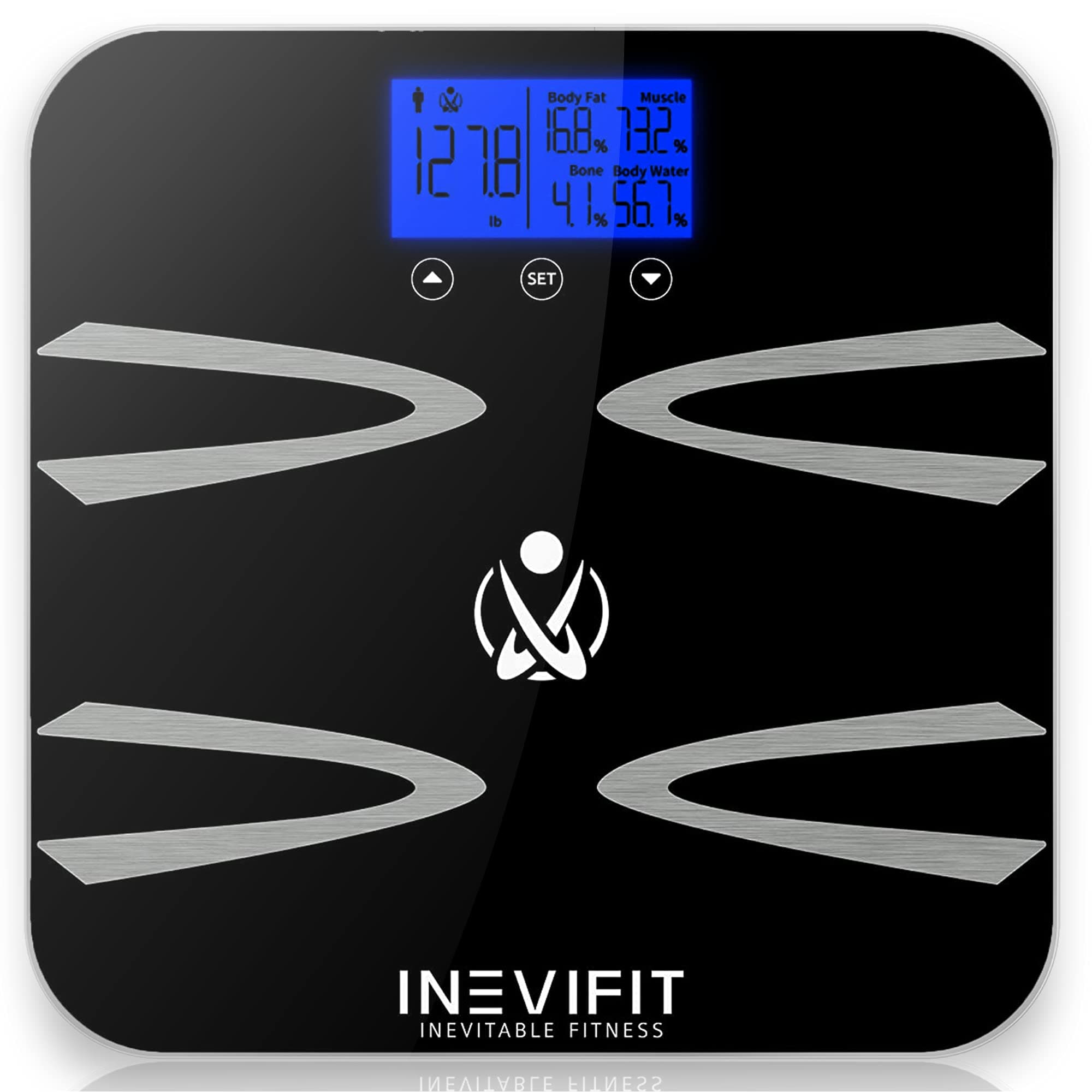 Body-Analyzer Scale, Highly Accurate Digital Bathroom Body Composition Analyzer, Measures Weight, Body Fat, Water, Muscle, BMI, Visceral Levels & Bone Mass for 10 Users. Includes Batteries