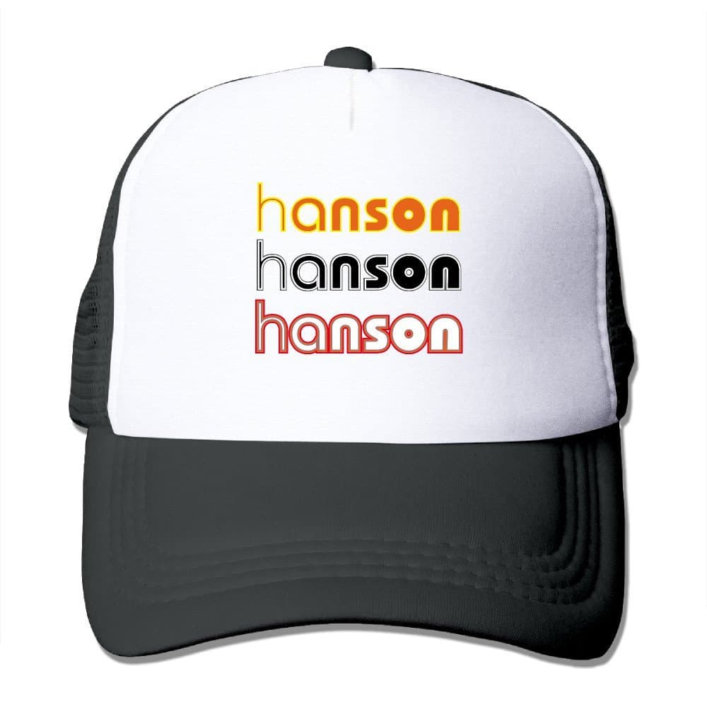 Hanson Band Logo Baseball Cap Mesh Hat For Unisex Adjustable 100% Nylon Black