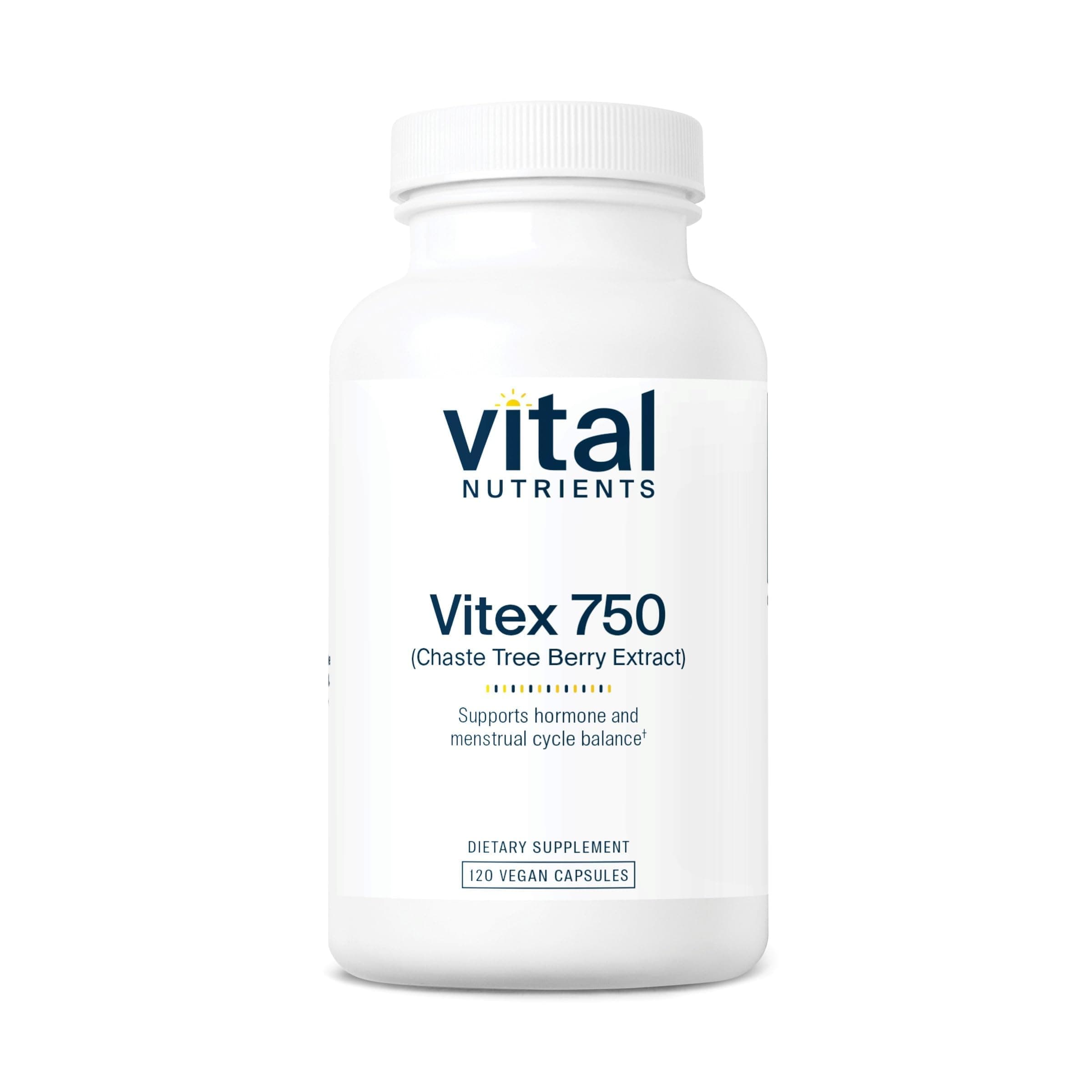 Vitex 750-750mg Chaste Tree Berry Extract - Support for Hormone, Fertility, and Menstrual Cycle Balance* - Gluten, Dairy, Soy Free - Non-GMO - 120 Capsules