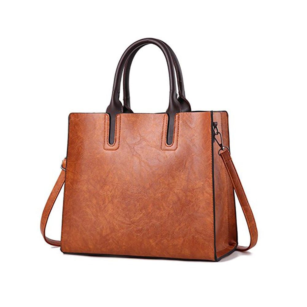 SJZ TECH Women's Designer Large Top Handle Structured Tote Bag Satchel Handbag Shoulder Bag Purse