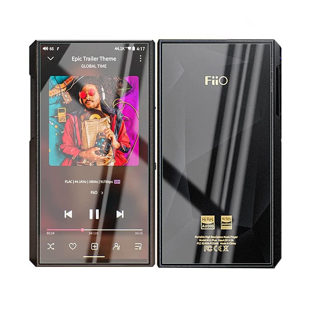 for Fiio M11 Plus LTD Tempered Glass, 9H Premium Scratch-Proof Protective Tempered Glass Screen Protector for Fiio M11 Plus LTD 5.5inch MP3 Player (Front and back glass)
