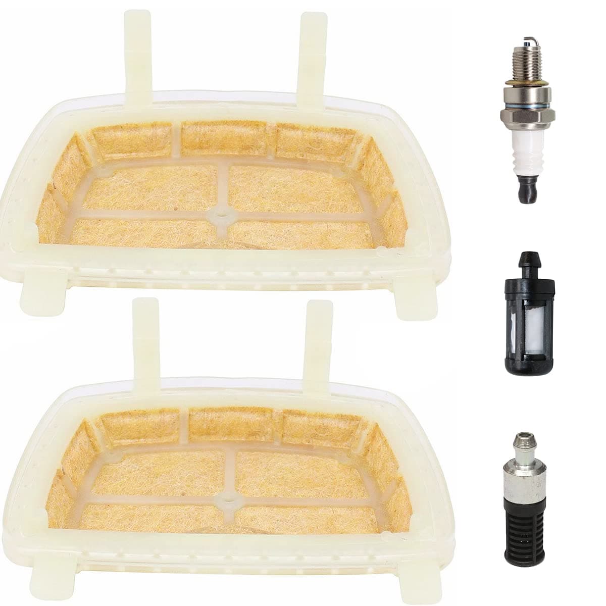 – Air Filter Kit with Spark Plug Fuel Filter Oil Filter for STIHL MS171 MS181 MS211 MS 171C MS181C MS211C Chainsaw; Replaces 1139 120 1602