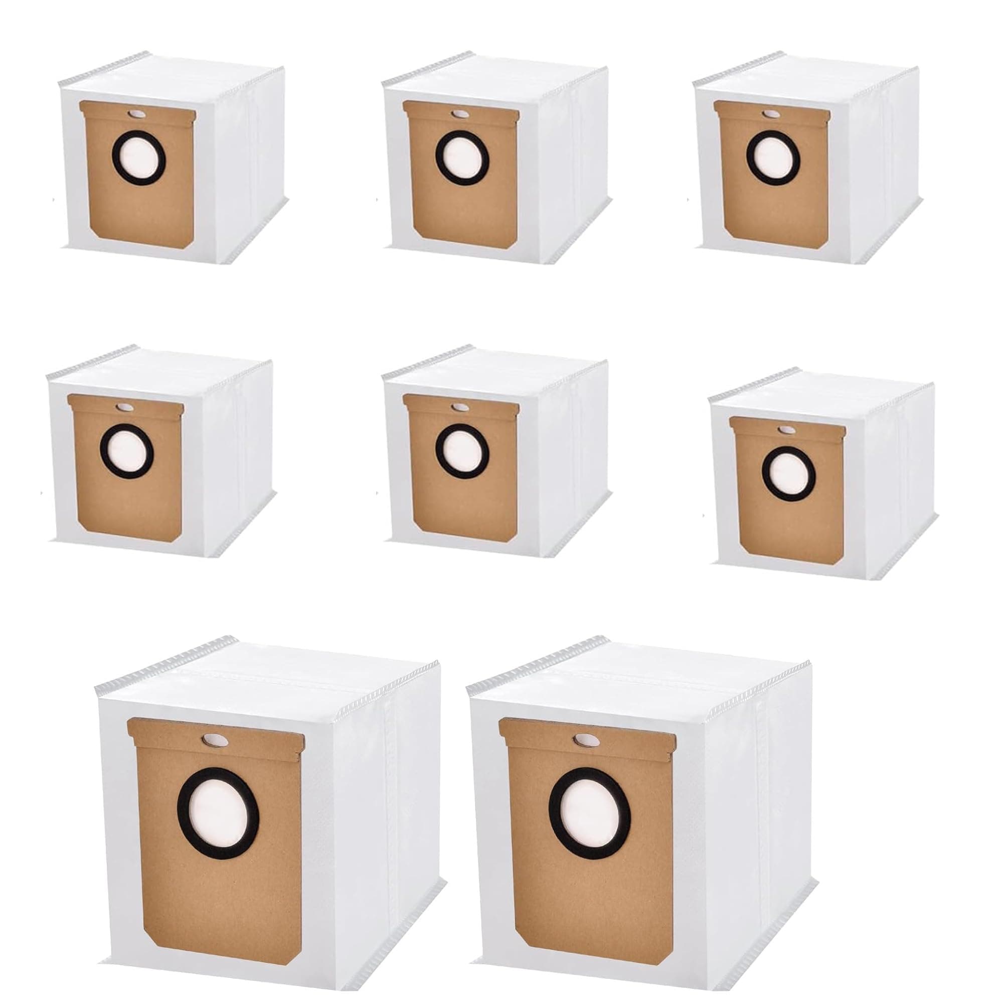 8 Pack Replacement Dust Bags for eufy L50 SES & L60 SES Hybrid Robot Vacuum with Self-Empty Station, Compatible with Haier H9+, Conga Home 10000, 8090 Ultra, 9090 AI Vacuum Cleaners