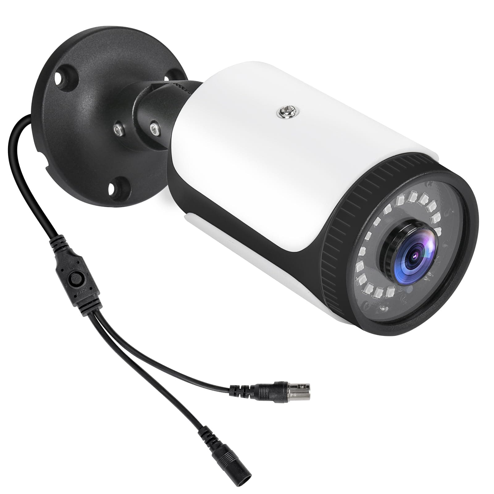 HD 180 Degree Wide Angle View 2.0MP 1080p Security Camera 4-in-1 CCTV Bullet Wired Cam BNC, AHD/TVI/CVI/CVBS, Analog Coax Coaxial Surveillance Video Add–On Camera for Indoor/Outdoor Use