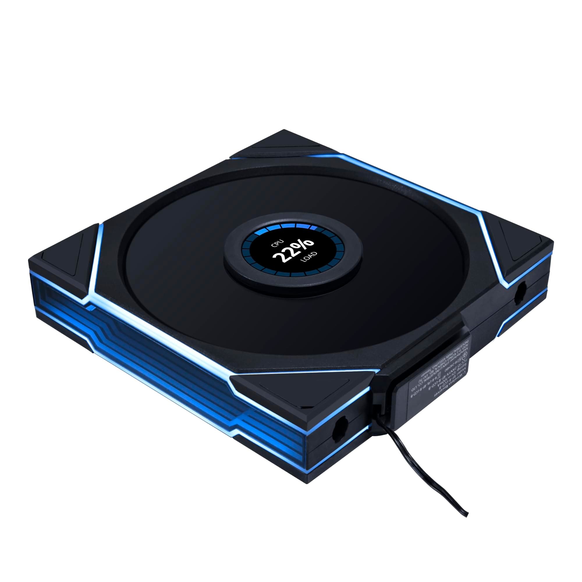 UNI Fan TL LCD Wireless 140-Single Pack(Reverse Blade)-2.4 GHz Wireless Signal 140MM ARGB Fan-Infinity Mirror-Daisy-Chain-Lighting Effects-Controller NOT Included&Required-Black (14RTLLCD1W1B)