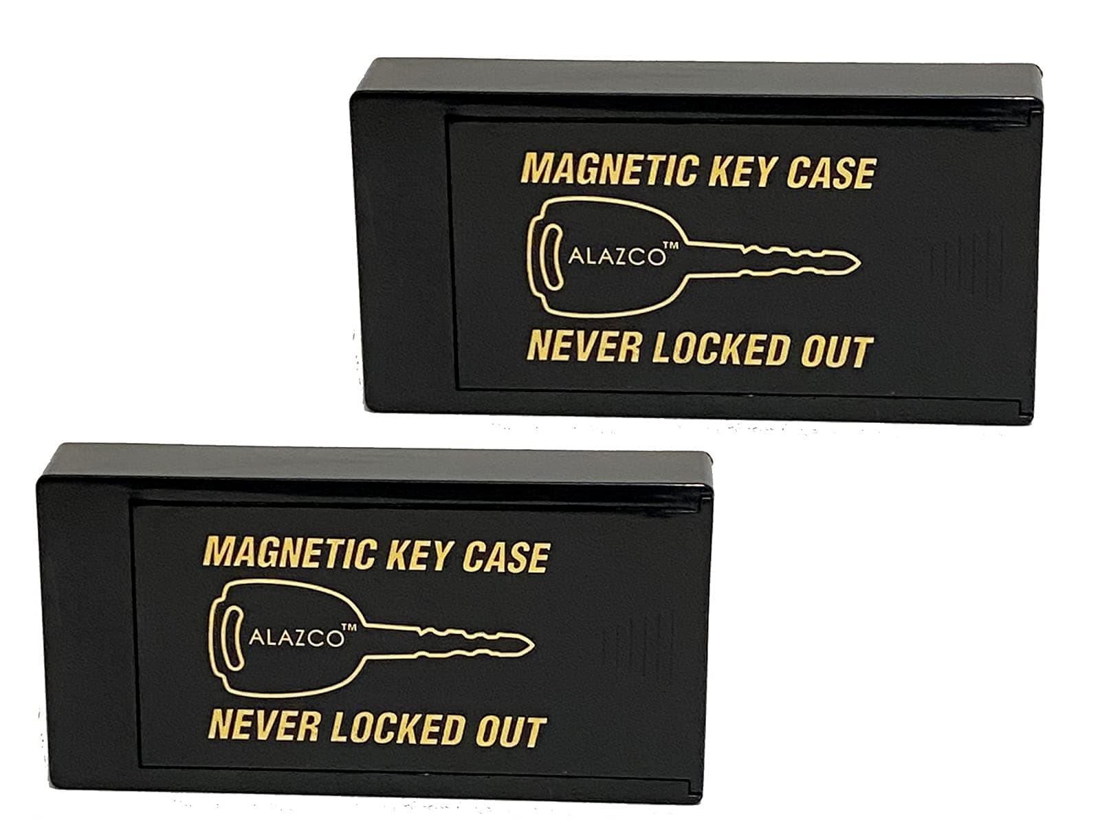 2 Large Magnetic Hide-A-Key Holder for Over-Sized Keys, Car House Shed Boat Spare Keys - Extra-Strong Magnet AZ2MH