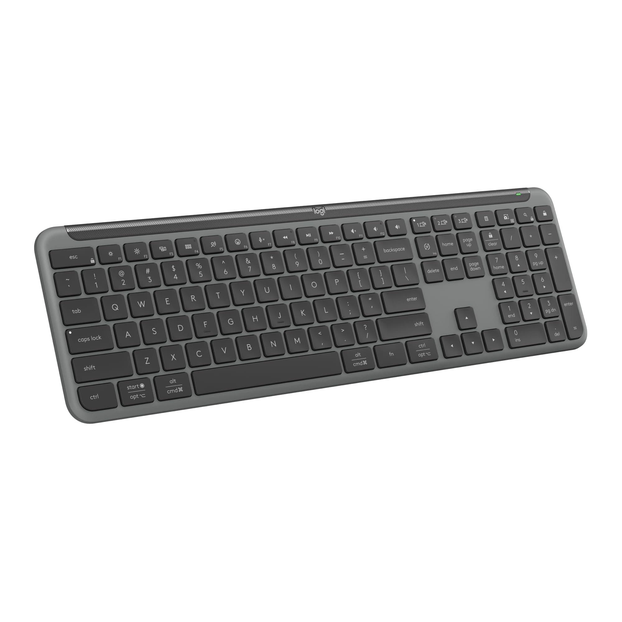Logitech Signature Slim K950 Wireless Keyboard, Sleek Design, Switch Typing Between Devices, Quiet Typing, Bluetooth, Multi-OS, Windows, Mac, Chrome - Graphite