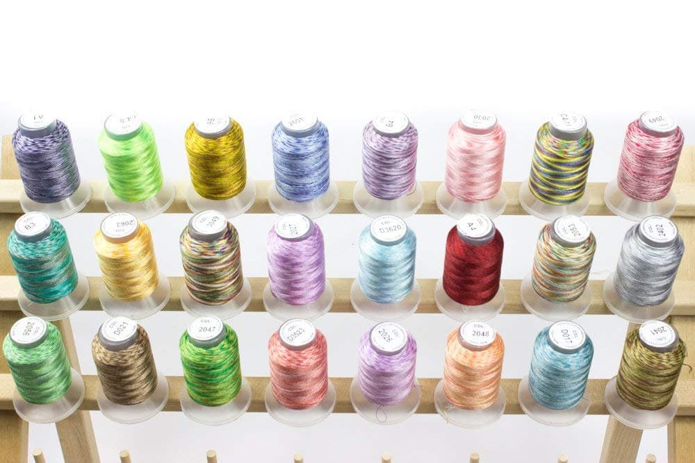 Embroidex 24 Spools Variegated Embroidery Machine Thread