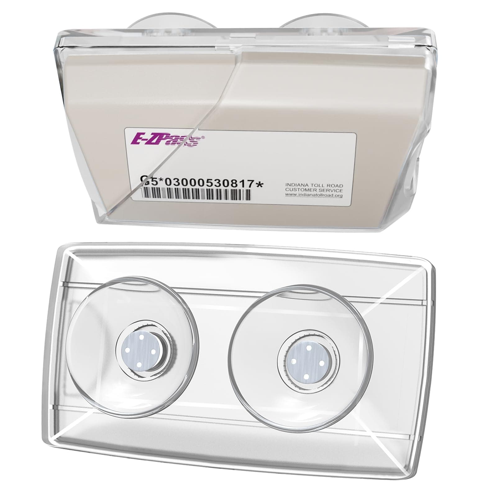 EZ Pass Holder for Windshield. Ezpass with Strong Suction Cups. Toll Pass Transponder iPass Holder. (Clear, 1Pack)