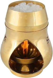 Odishabazaar Brass Aroma Incense Burner Camphor Lamp Aroma Lamp Oil Burner Oil Diffuser